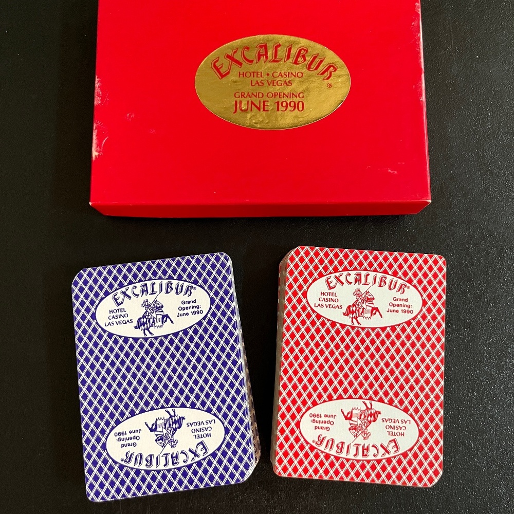 Excalibur Hotel Casino Las Vegas Grand Opening 1990 Playing Cards Double Deck